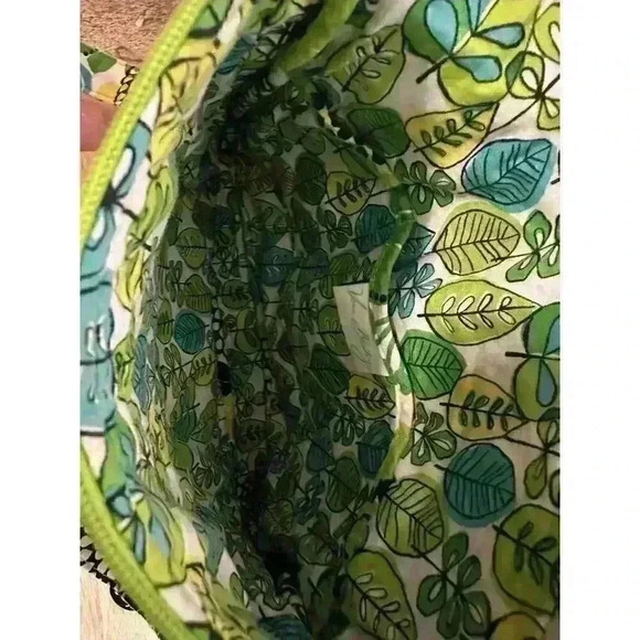 Vera Bradley All Limes Up Green Floral Crossbody Purse with Pockets - Picture 12 of 15